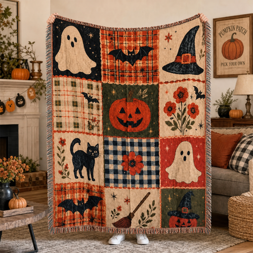 Spooky Patchwork Blanket