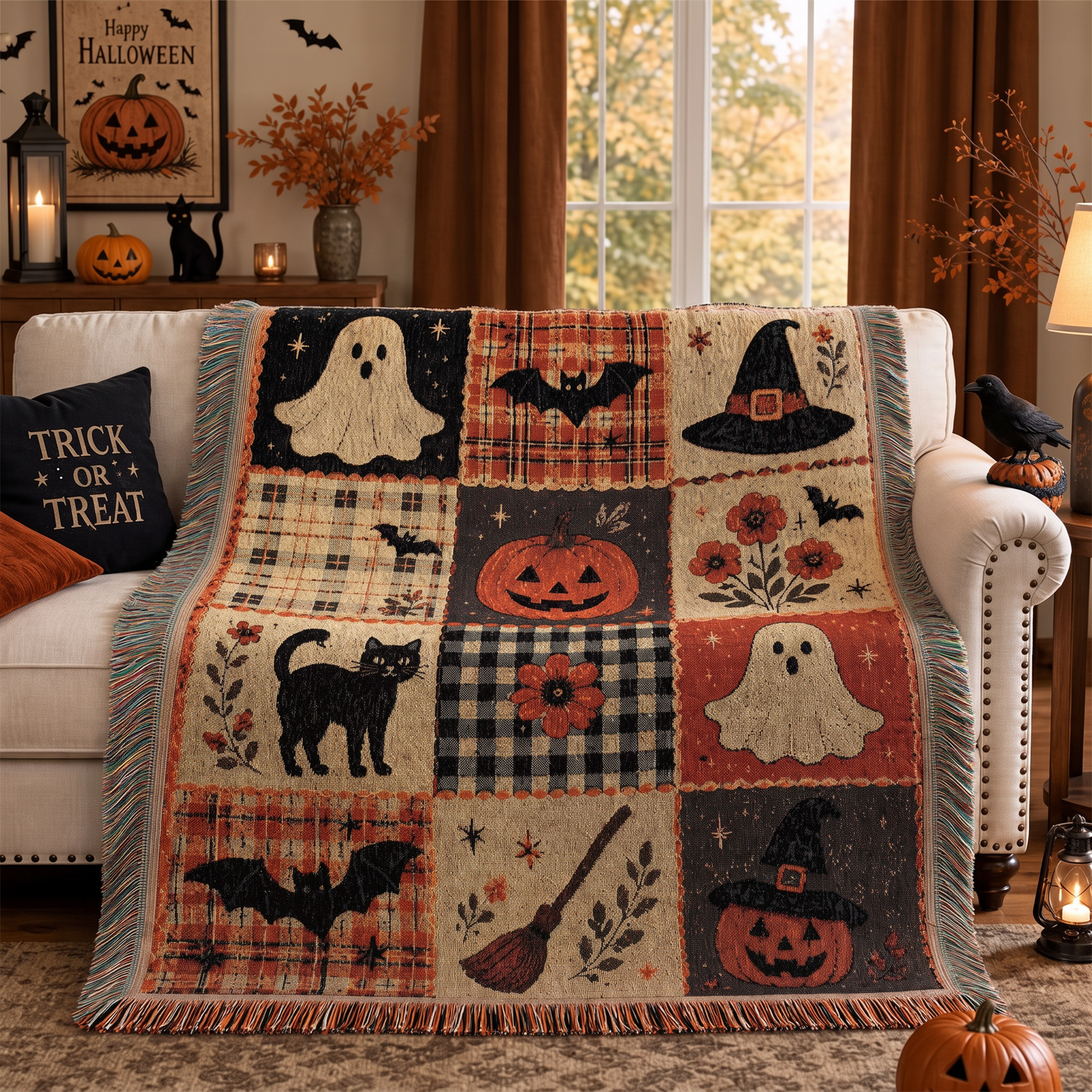 Spooky Patchwork Blanket